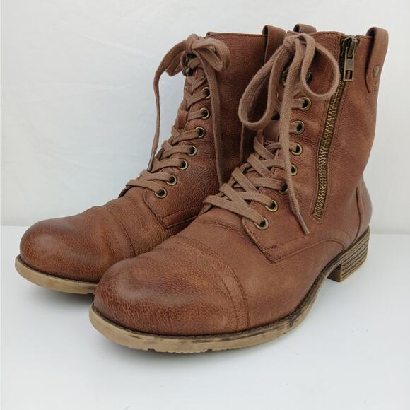 Tara M SZ 8.5 Harlow Brown Soft Leather Lace Up Bootie - Picture 4 of 8